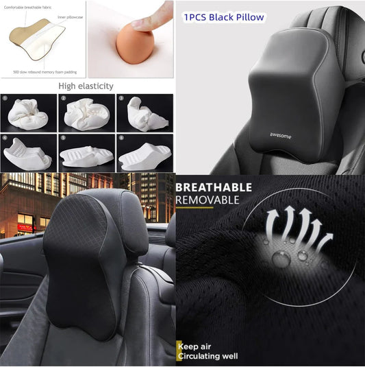 Universal Back Rest Cushion for Pain Relief Premium Quality Memory Foam For Car Seat 1 Pc